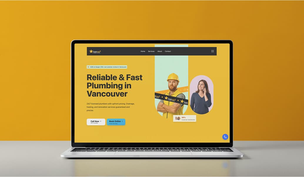 GOLDSTAR Project - Web development project for Goldstar Plumbing