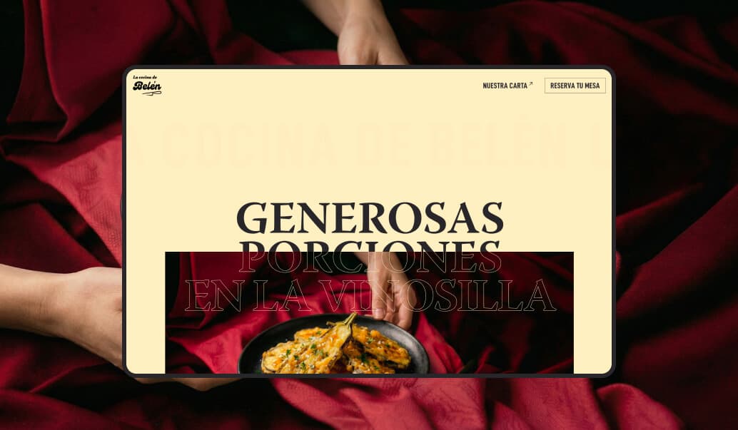 LA COCINA DE BELÉN Project - Web development project for La Cocina de Belén